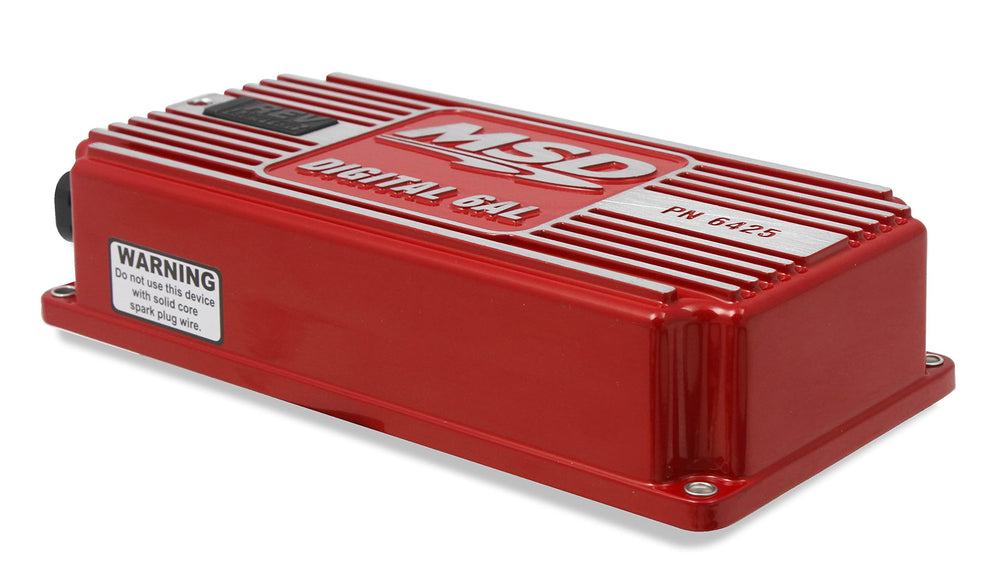 MSD 6425 side profile highlighting red anodized housing and durable finish for longevity