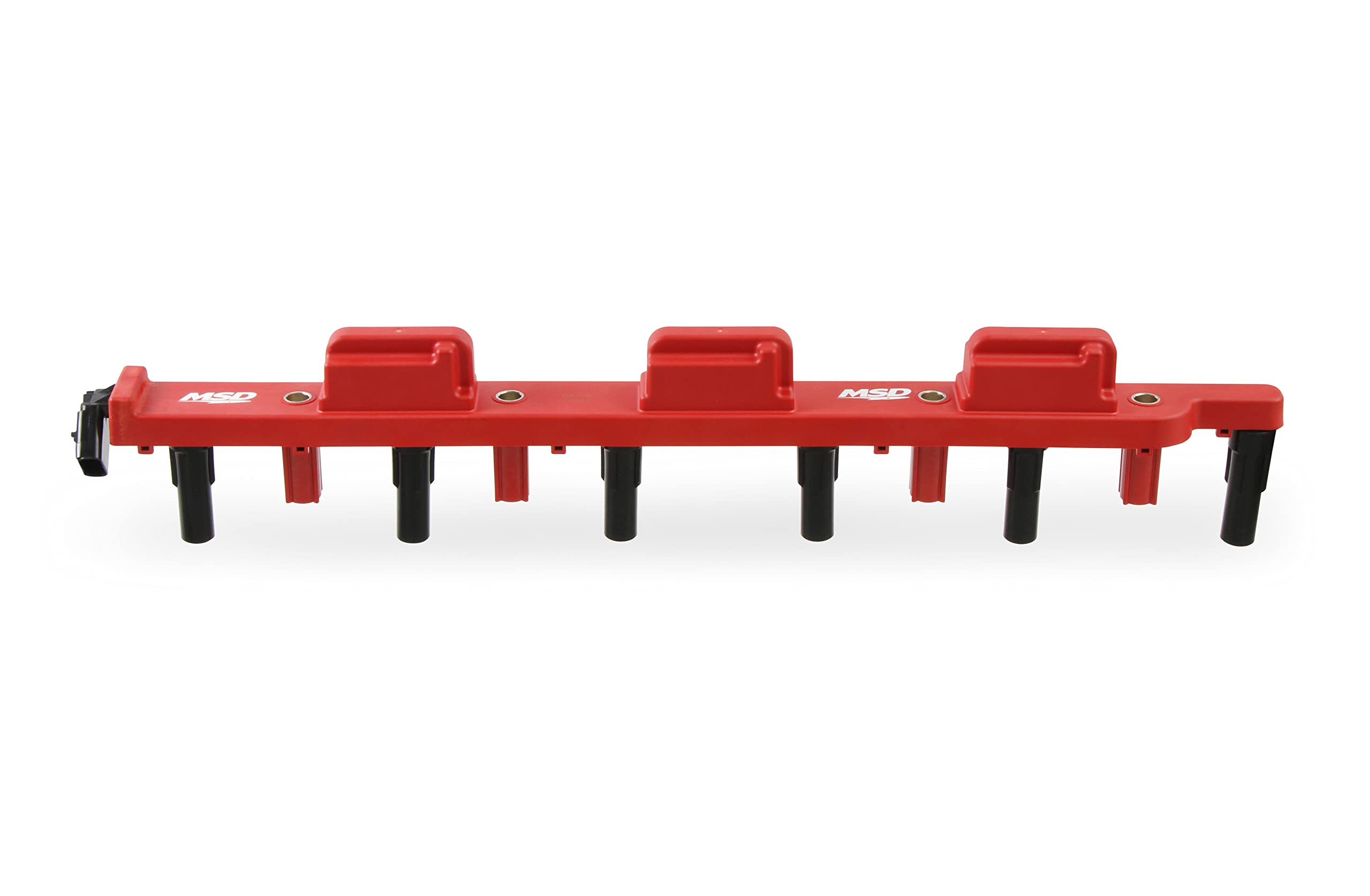MSD 82738 front view shows red housing and mounting points for reliable fit