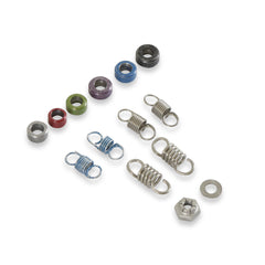 MSD 8464 kit laid out showing bushings and springs for easy identification and correct fit