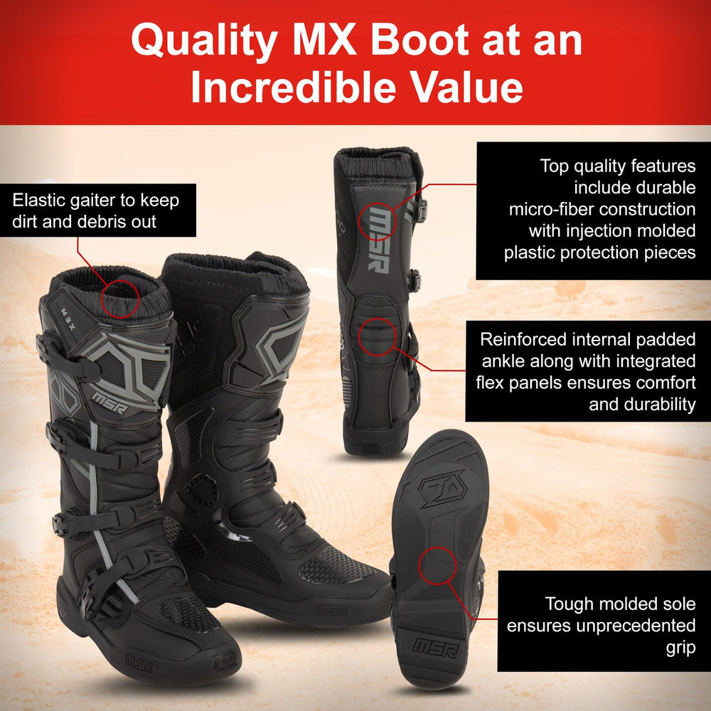 MSR M3X side view highlighting reinforced toe for impact protection