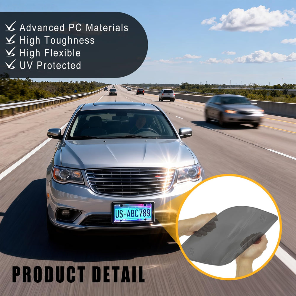 MTABCTY installed on sedan rear view showing protected license visibility
