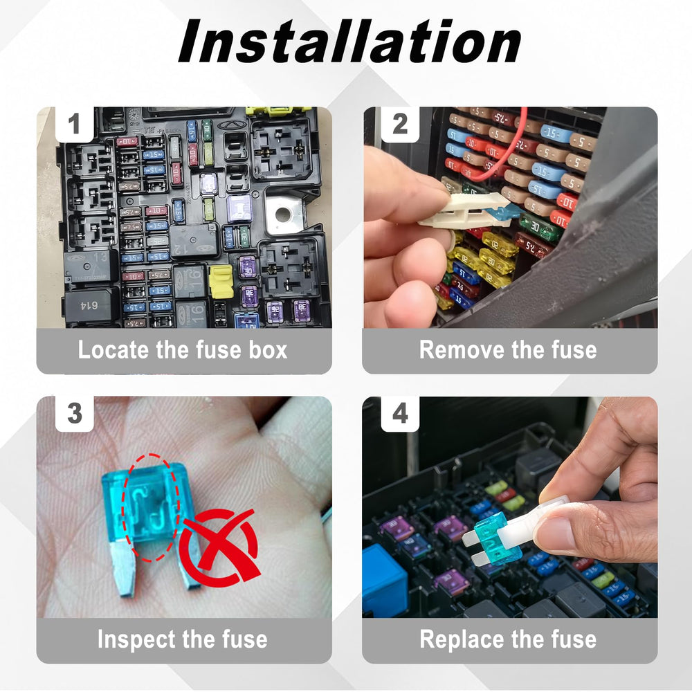 MTABCTY technician replacing a fuse on a workbench demonstrating quick roadside repair