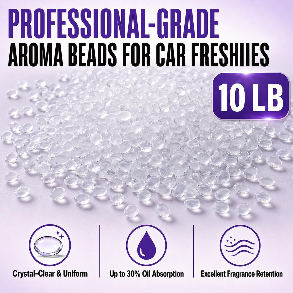 MUBYOK beads absorbing fragrance oil demonstrating strong scent retention