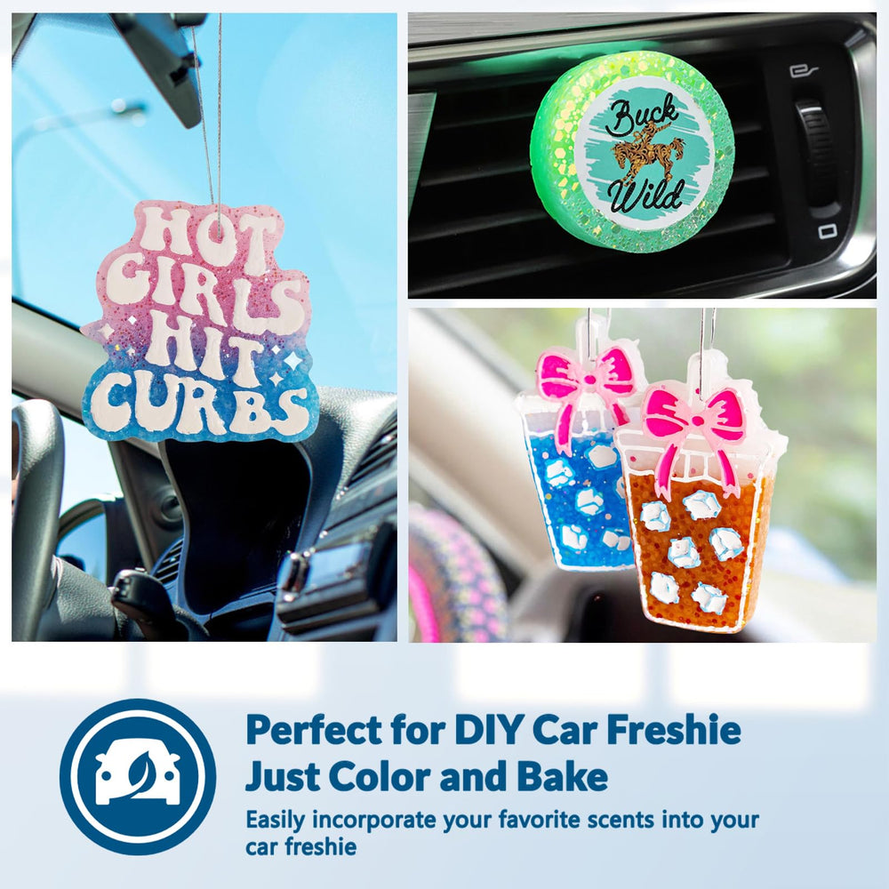 MUBYOK beads beside silicone molds for easy freshie crafting