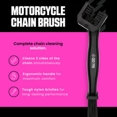 Muc-Off bristle close-up showing durable texture and cleaning power