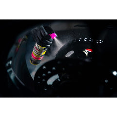 Close-up of foamy detergent texture from Muc-Off showing deep-cleaning action benefit