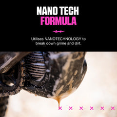 Muc-Off being mixed into a 1 L spray bottle for instant bike wash