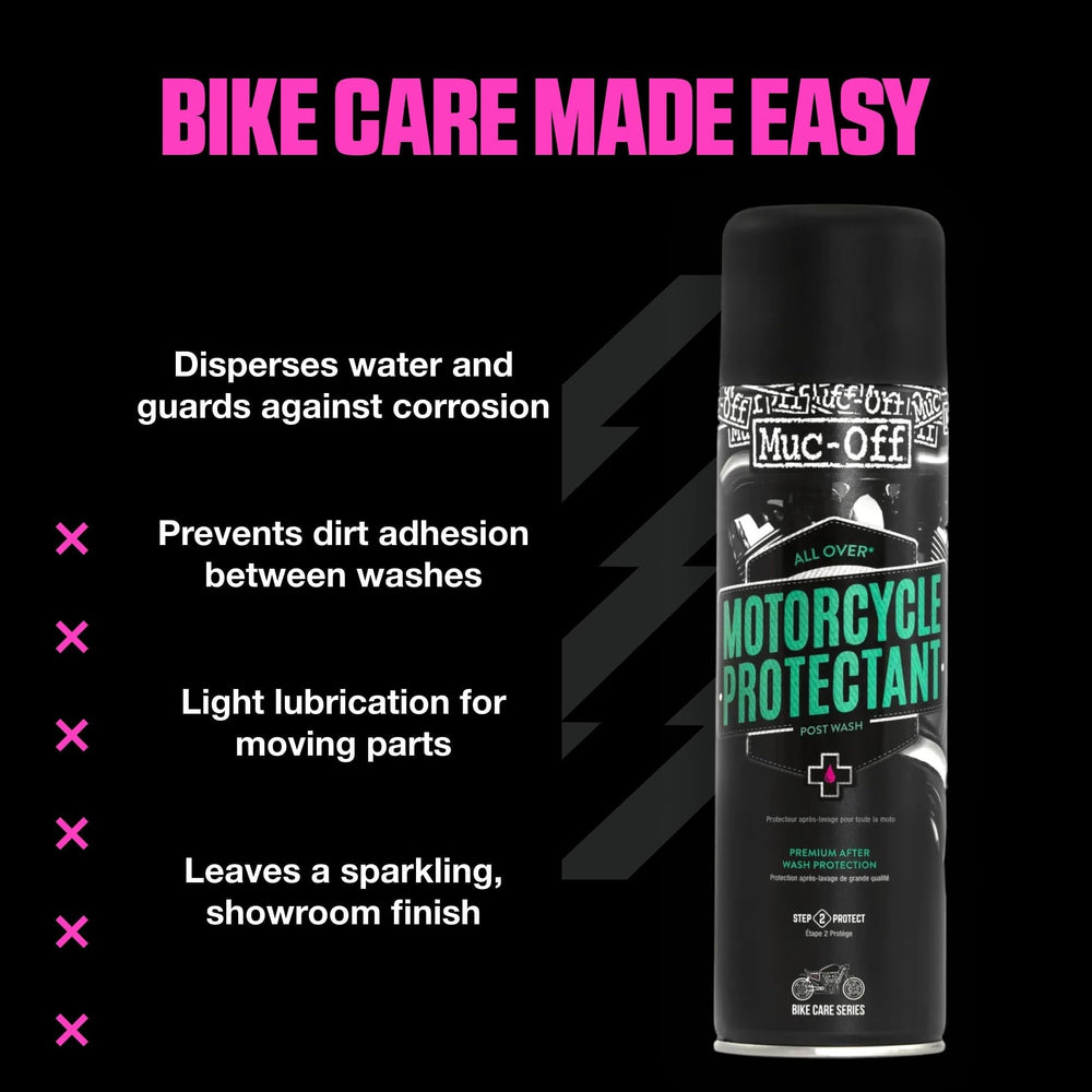 Wiped finish showing before and after with Muc-Off, improved cleanliness benefit