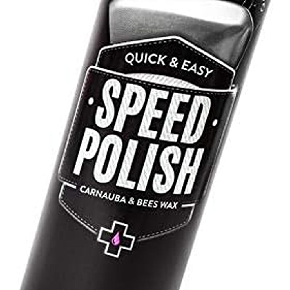 Muc-Off spray action applied by hand demonstrating quick application benefit