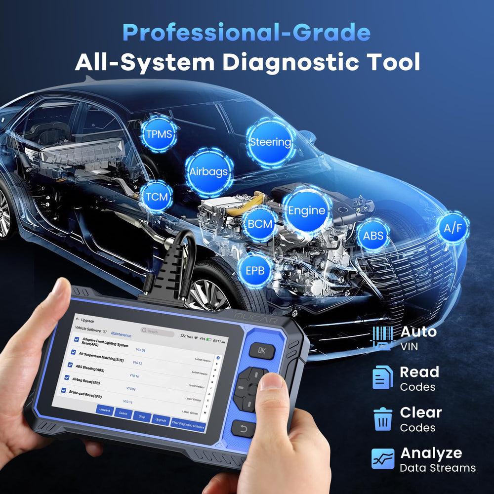 mucar 682 obd2 connector cable plugged into car for fast vehicle hookup benefit