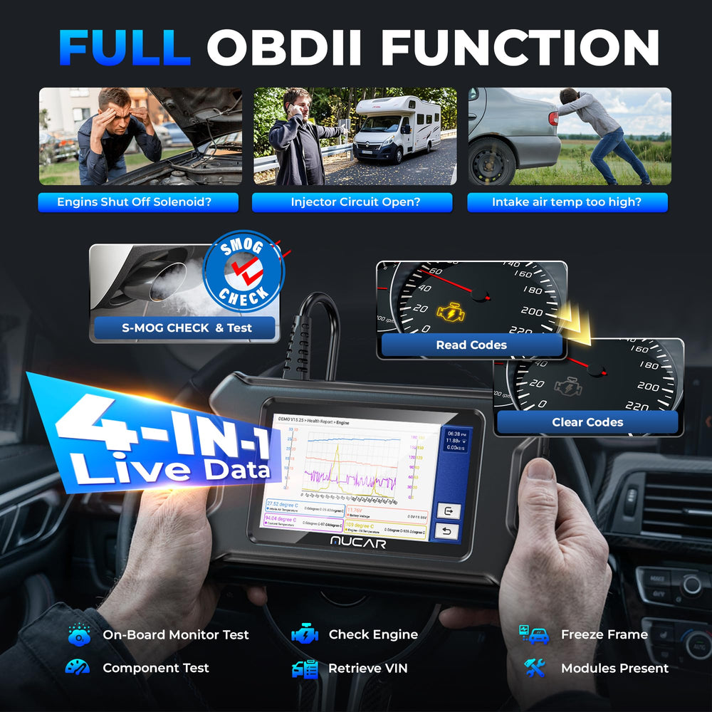 MUCAR CS6 close-up control buttons for easy operation in garages