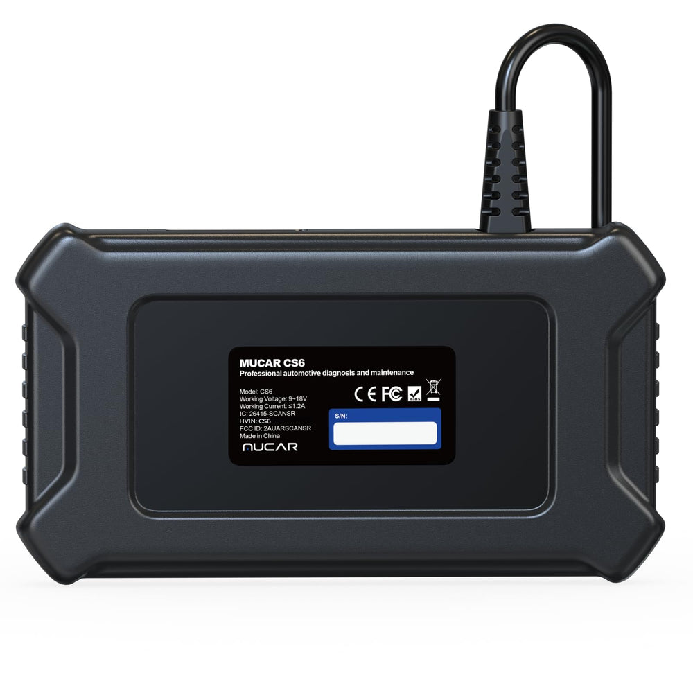 MUCAR CS6 next to a hand to show compact size and workshop portability