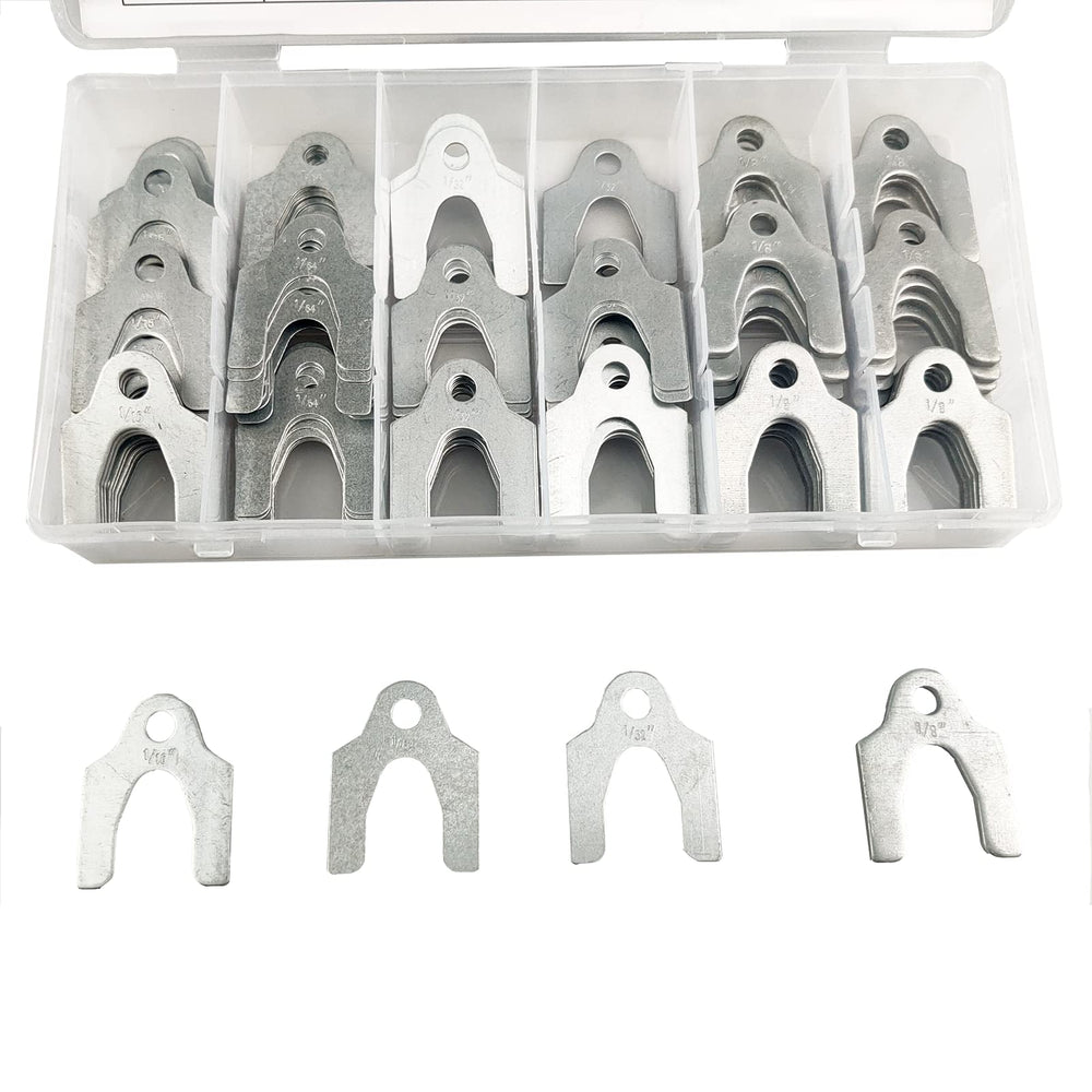 MUFFINMAN open resealable box with sorted shims for quick part selection