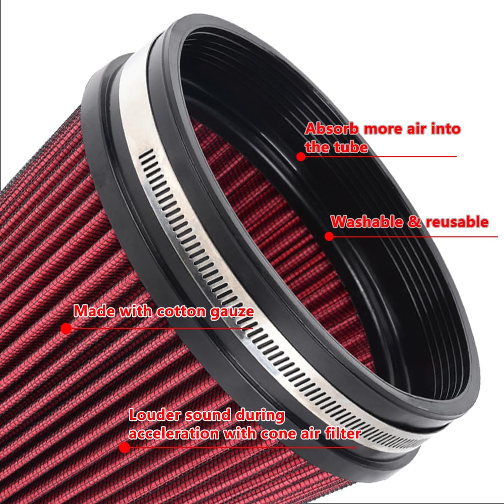 MUGE RACING top profile revealing open-pore media for increased airflow