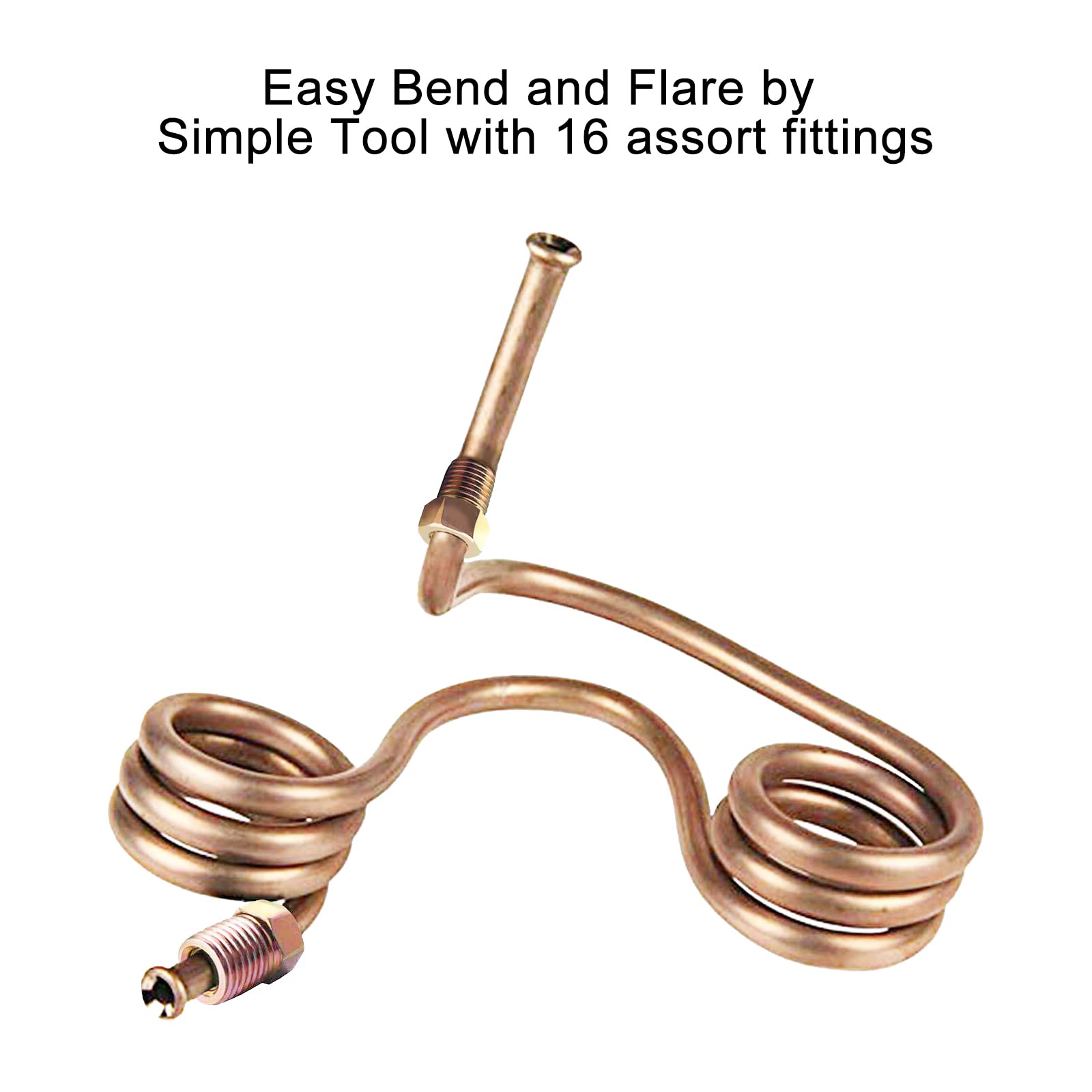 MuHize coiled 25ft copper-nickel tubing for flexible routing