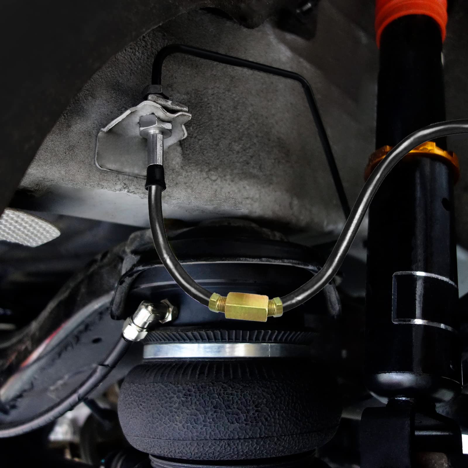 MuHize tubing beside ruler showing 1/4 inch scale and accurate sizing benefit