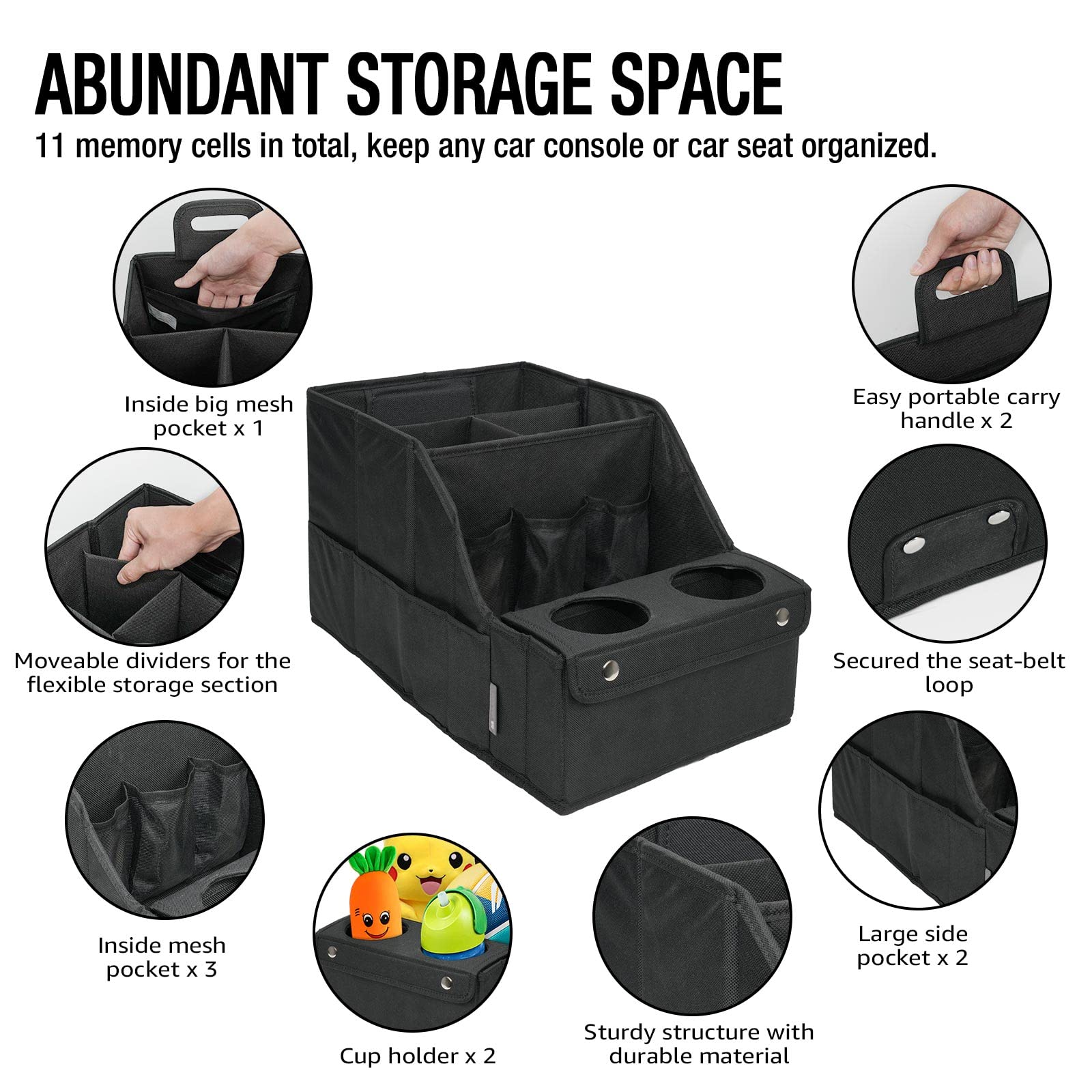 MULISOFT organizer loaded with items showing storage capacity benefit