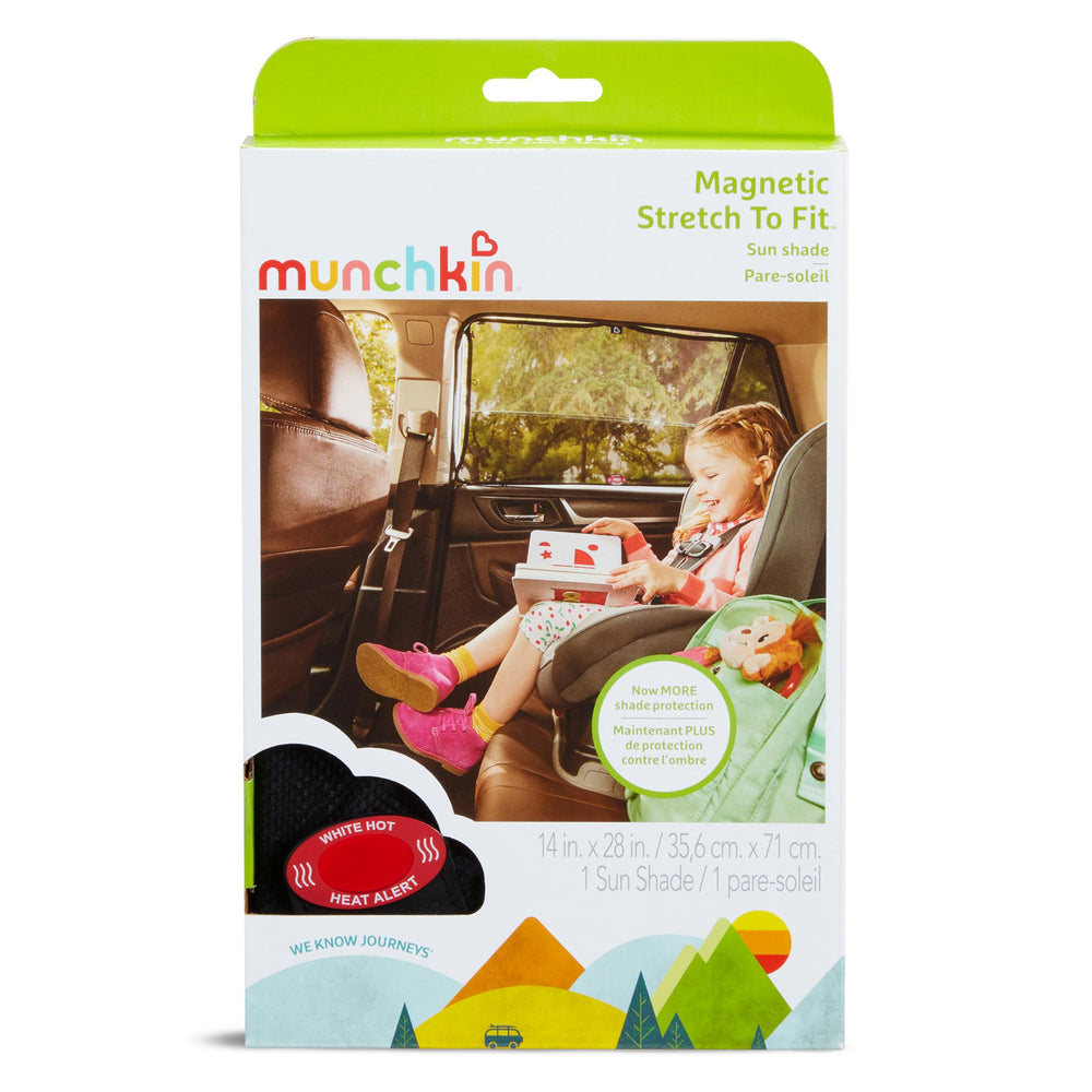 Munchkin Brica installed with window down showing airflow and protection