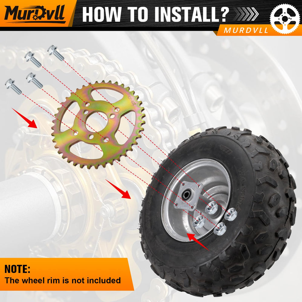 MurDvll sprocket next to ruler for size comparison aiding correct fit selection