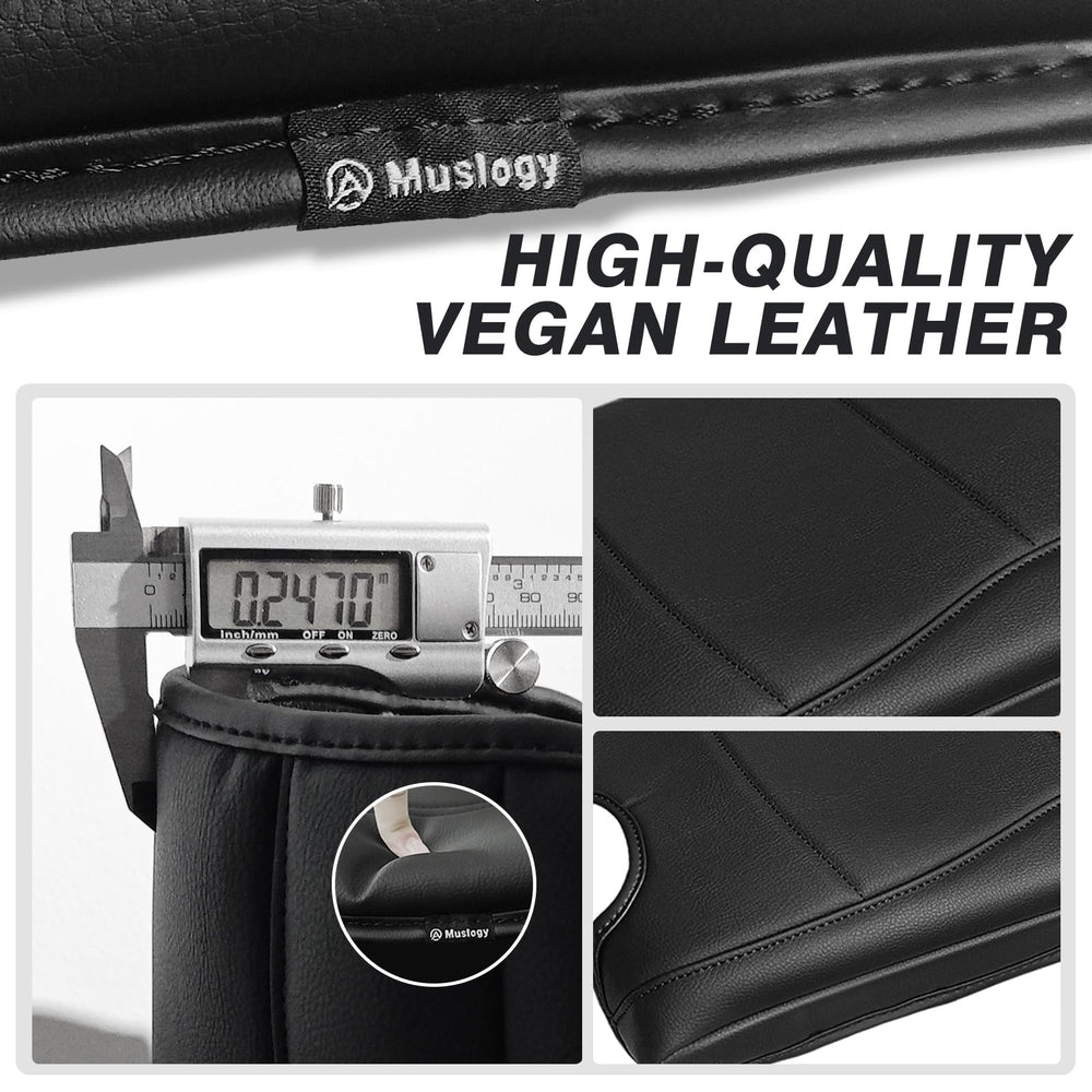 Muslogy texture detail of vegan leather showing OEM-like surface and grip