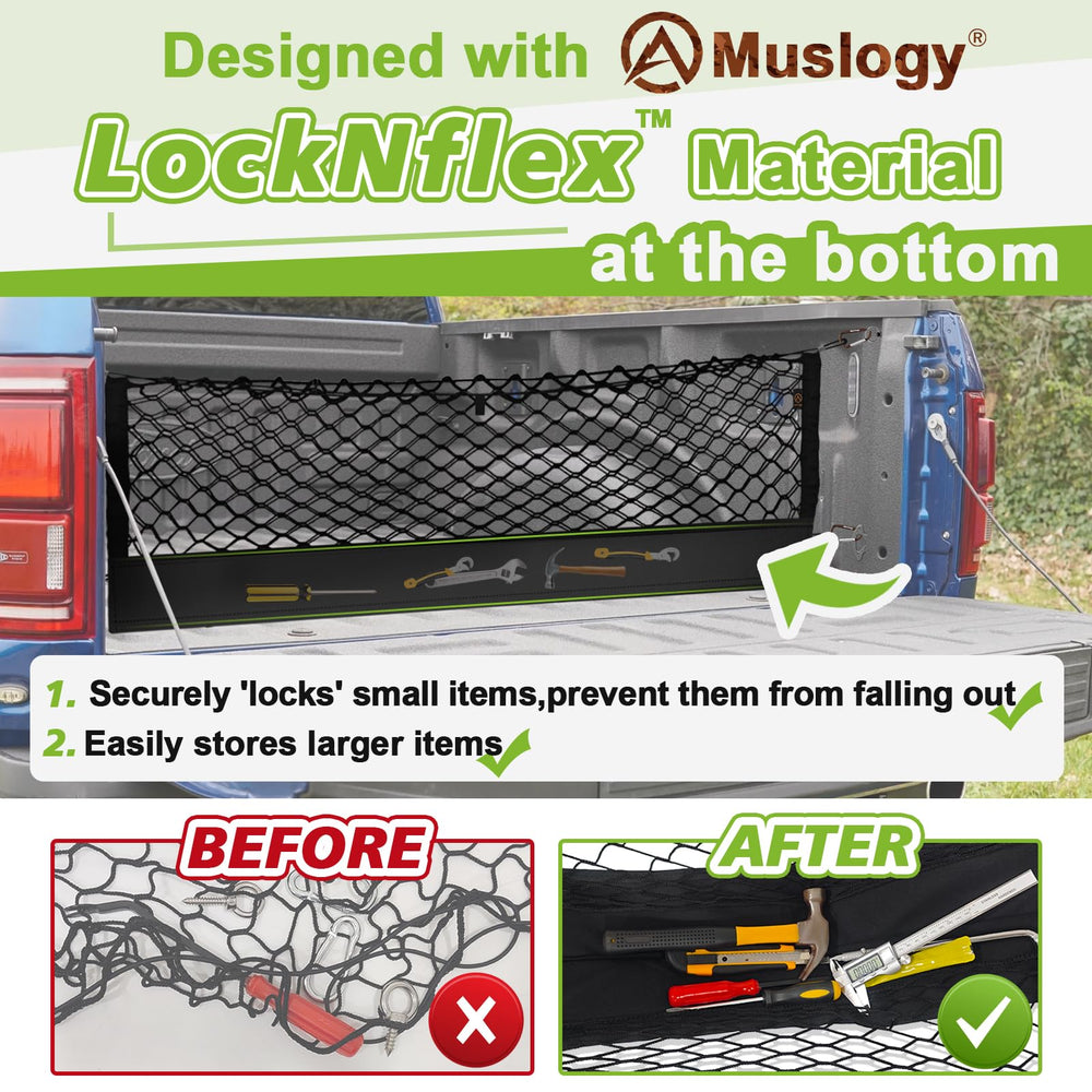Muslogy LockNflex weave close-up showing durable stretch and security
