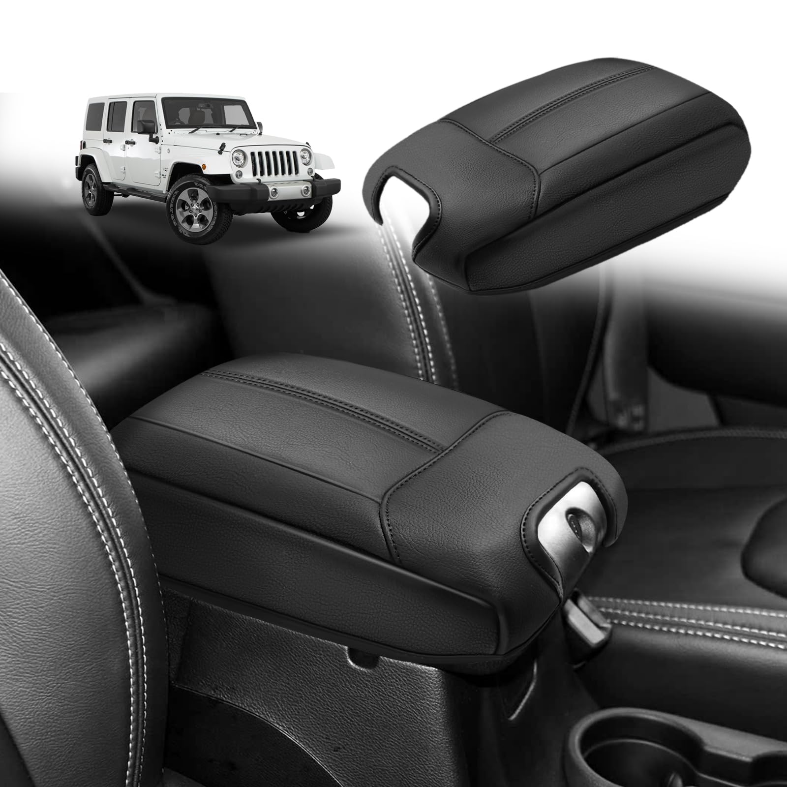 Muslogy front view of armrest cover showing clean fit and protection