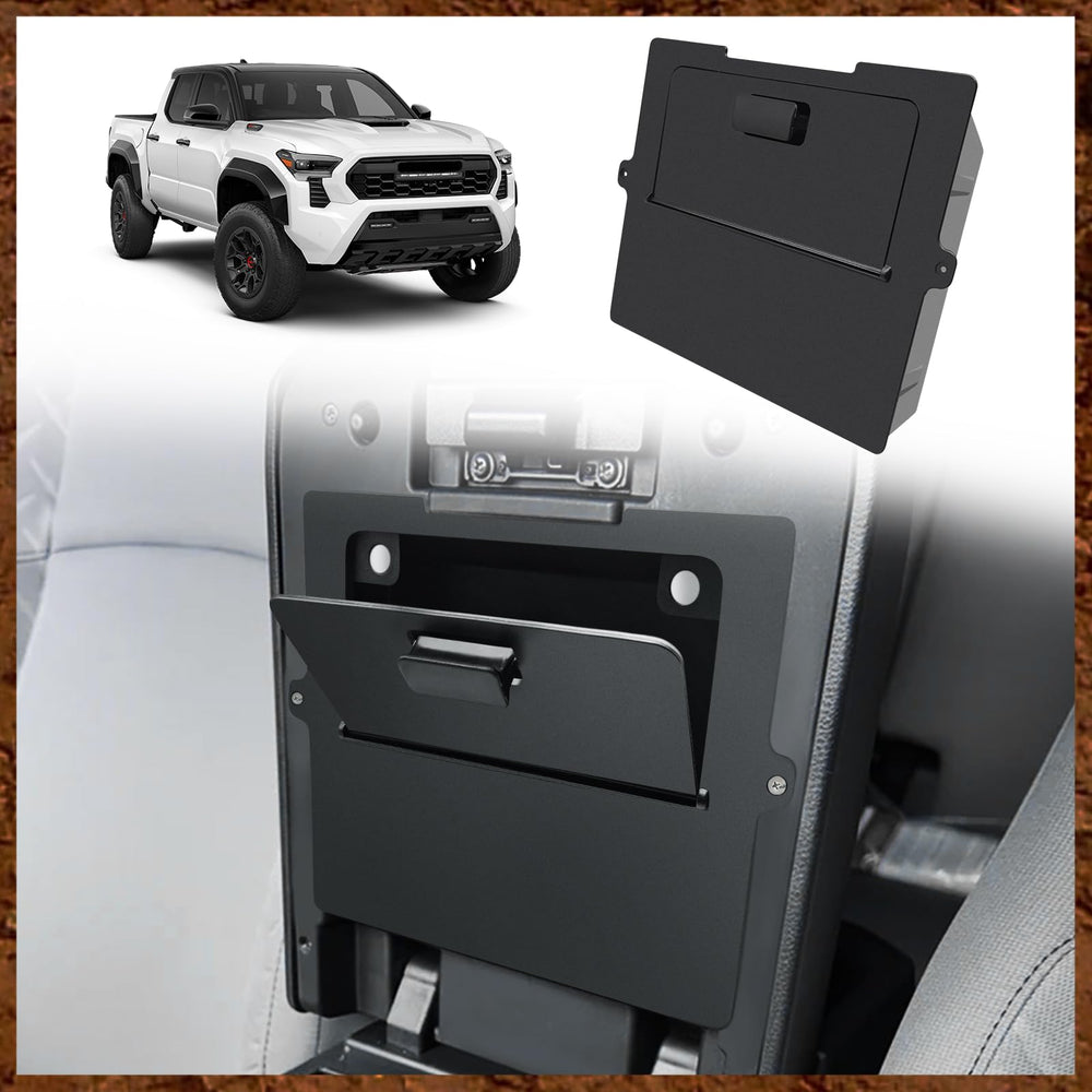 Muslogy front view of insert showing clean OEM fit and added hidden storage benefit