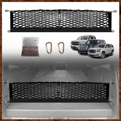 Muslogy front view installed in Tahoe showing tidy cargo and easy access