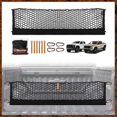 Muslogy front view installed in Colorado bed showing secure containment