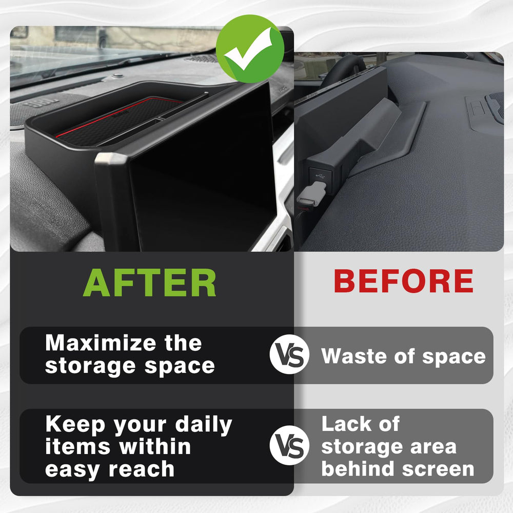 Muslogy side profile installed behind 14-inch screen demonstrating secure fit