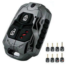 Muxkenper front view of zinc alloy key shell showing polished finish and durable protection