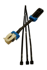 Muzzys front harness close-up showing connectors and OEM-style wiring benefit ease of install