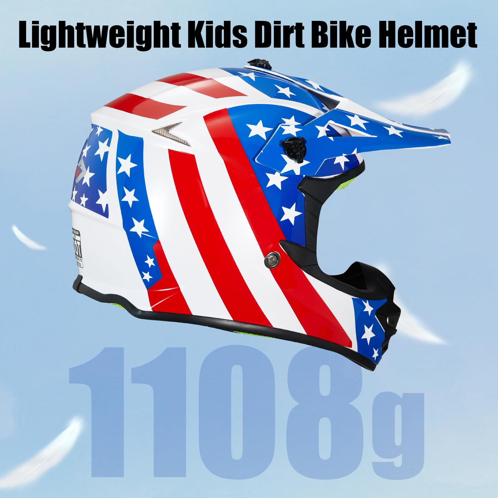 MXJ Gear goggles and gloves included with helmet for ready-to-ride convenience