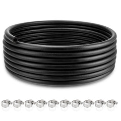 mycheng front view of 25ft fuel hose roll showing tidy packaging and quick selection