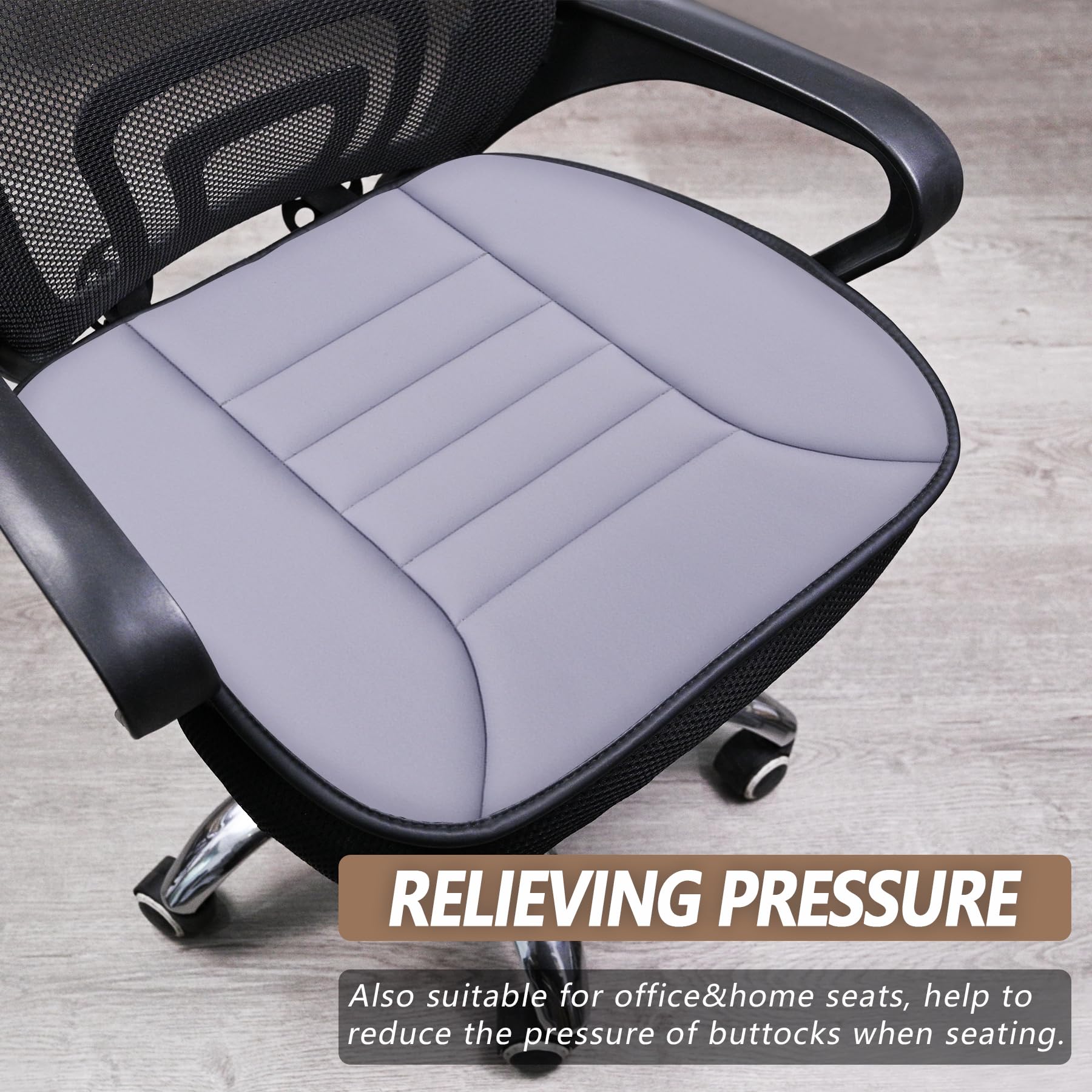 MYFAMIREA installed on car driver seat improving long-drive comfort