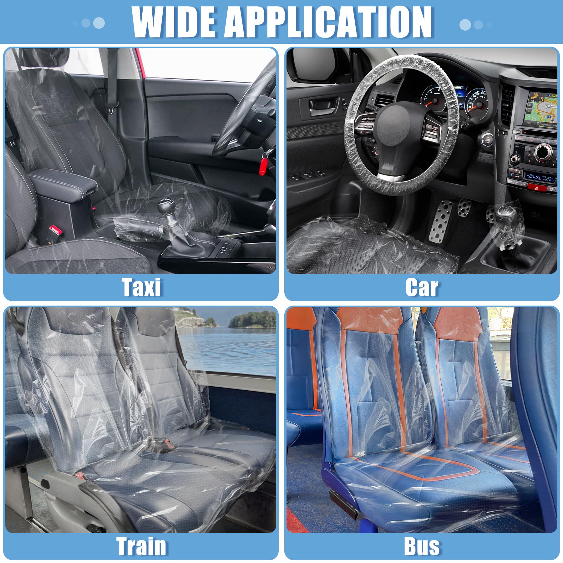 MYFAMIREA disposable covers used with pet in backseat keeping interior clean
