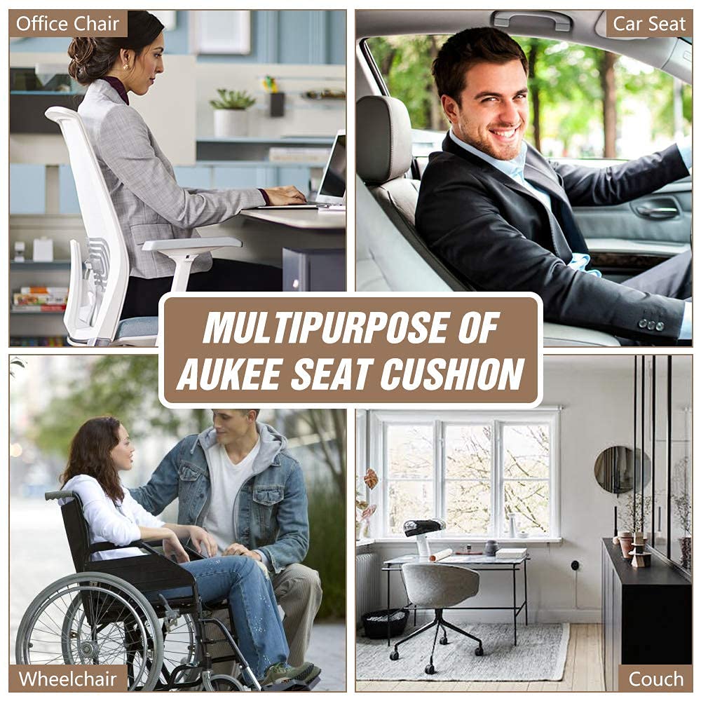 MYFAMIREA on office chair delivering portable ergonomic relief