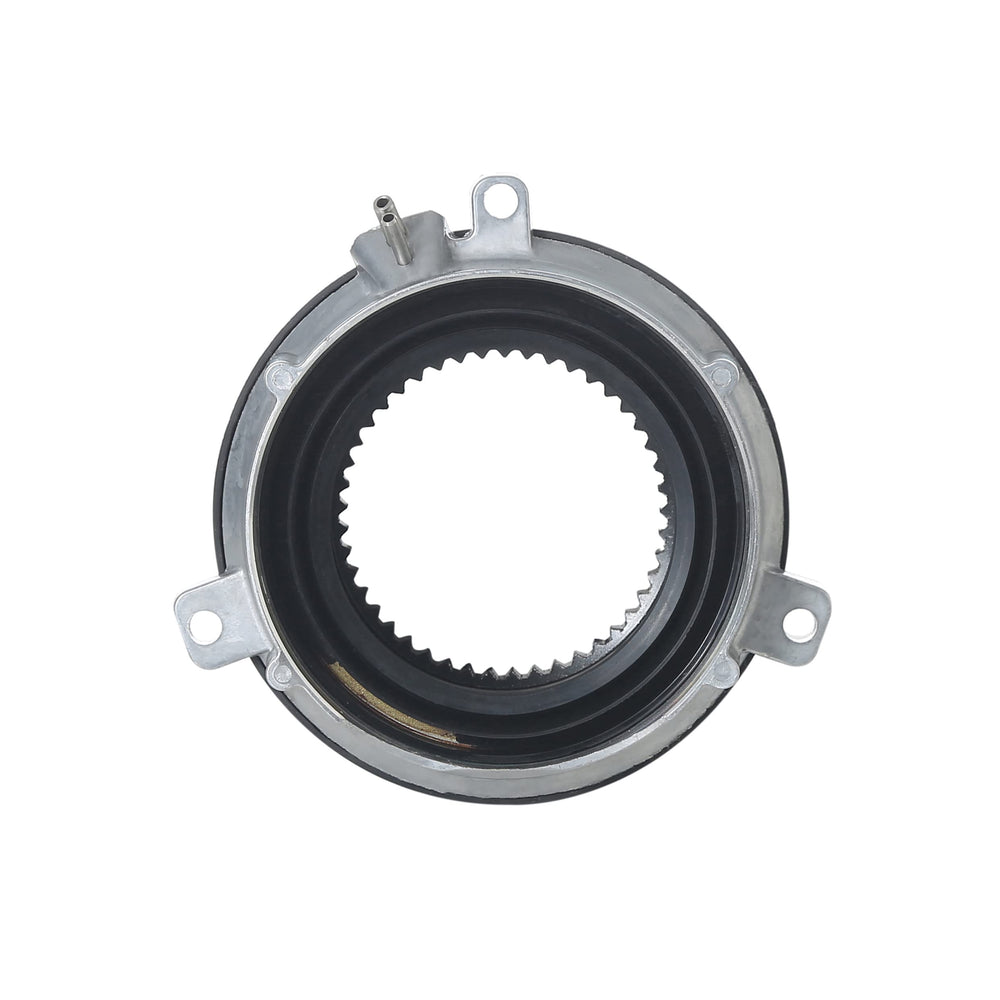 MYFANDOOR actuator shown installed on wheel hub illustrating restored 4WD engagement