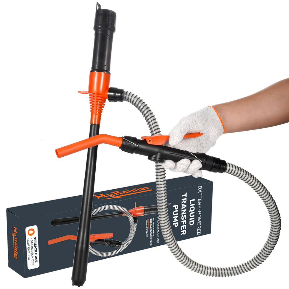 MyRainier front view pump showing compact design and portability benefit
