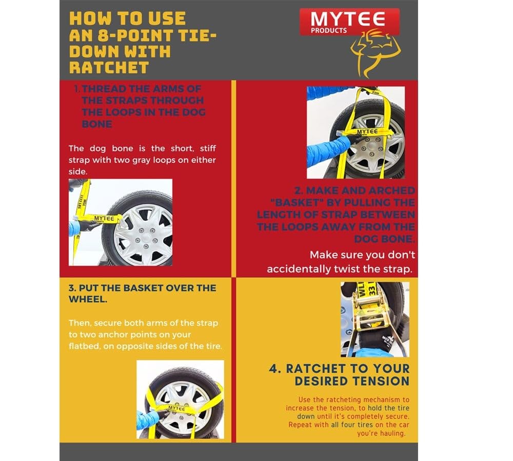 Mytee Products lifestyle image of tow truck transporting sedan showing professional use