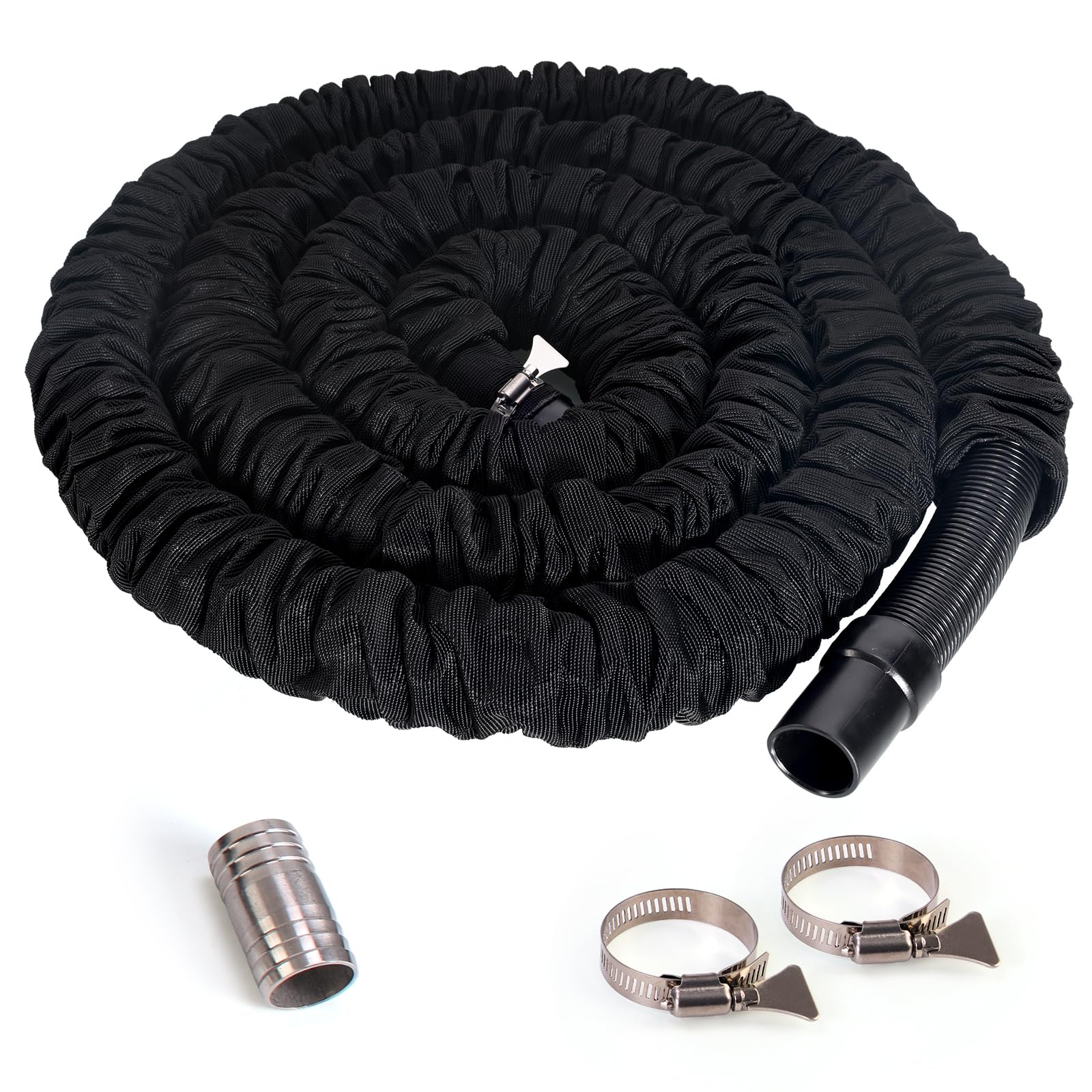 MytheeTale packaged 27ft kit showing hose, sleeve, connector — durable all-in-one solution