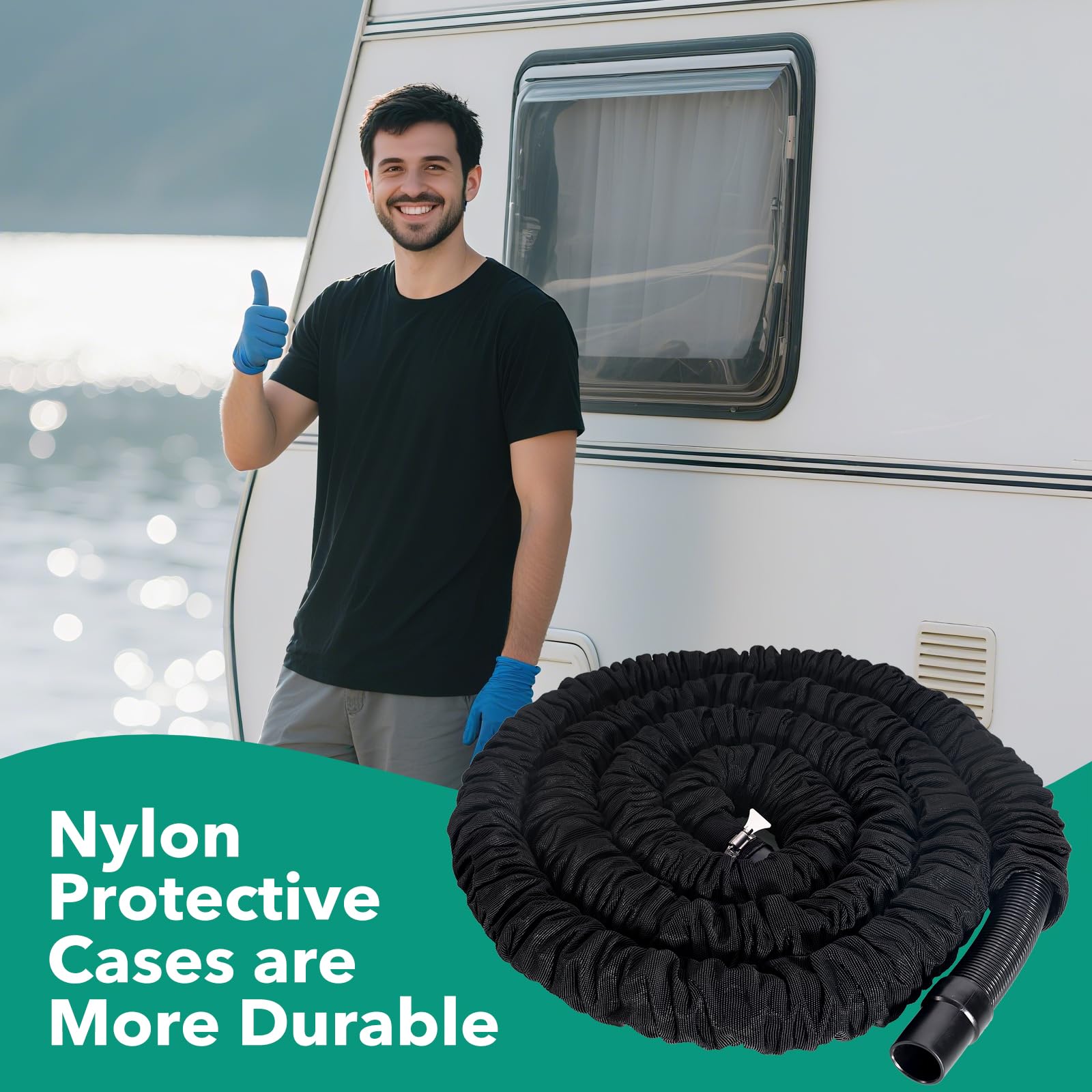 MytheeTale nylon sleeve close-up showing weave and durability for abrasion protection