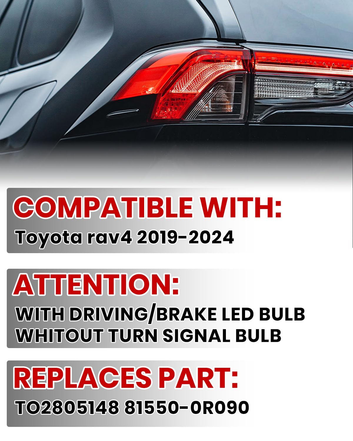 MZORANGE left tail light rear connector view showing plug-and-play fitment benefit