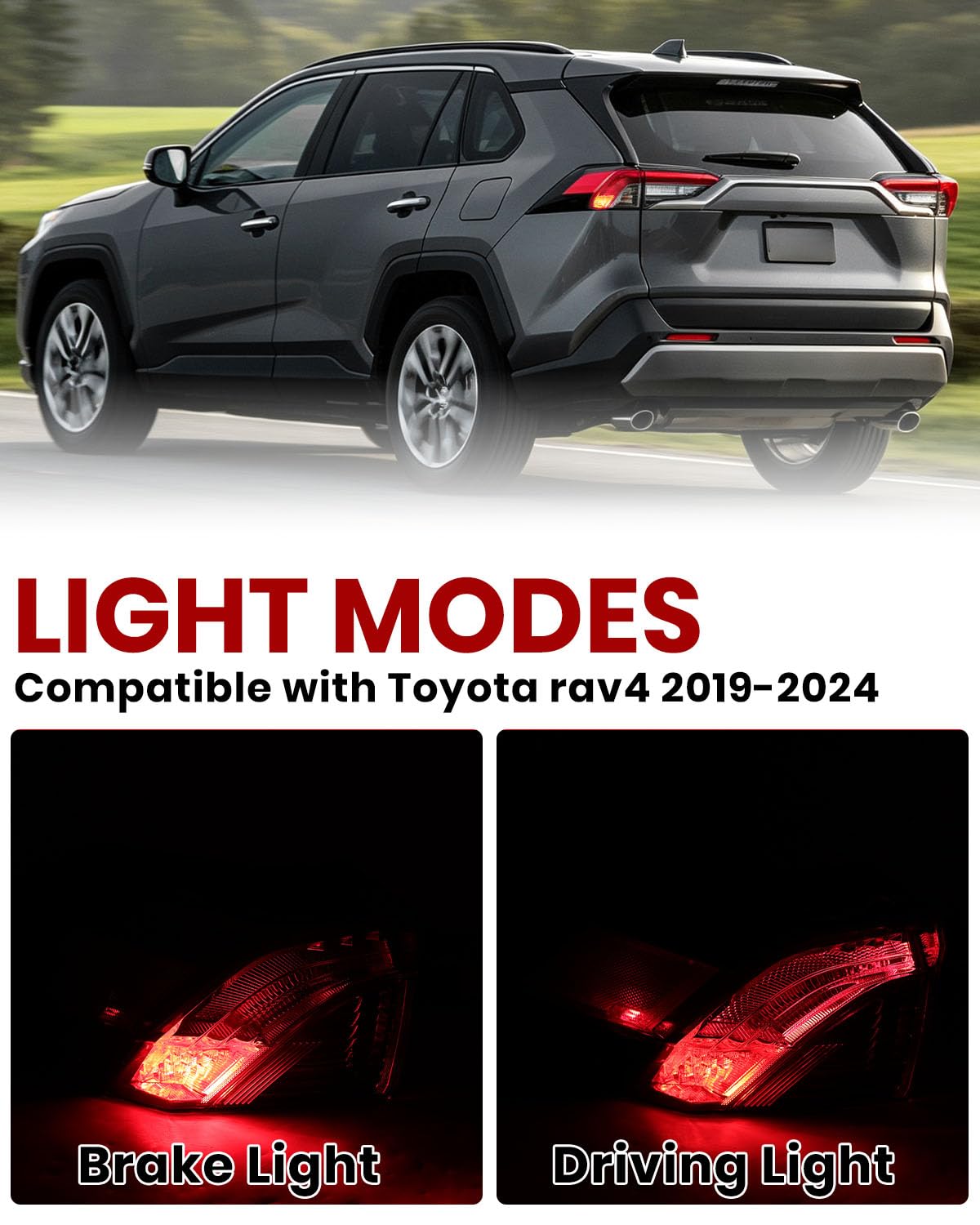 MZORANGE tail light mounted on Toyota RAV4 showing direct-fit restoration benefit
