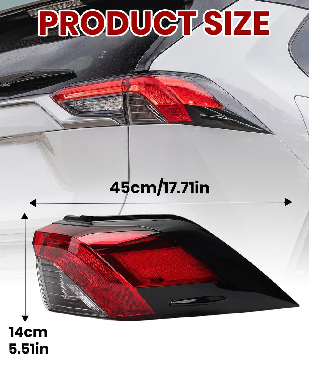 MZORANGE illuminated tail light at night demonstrating bright, compliant output