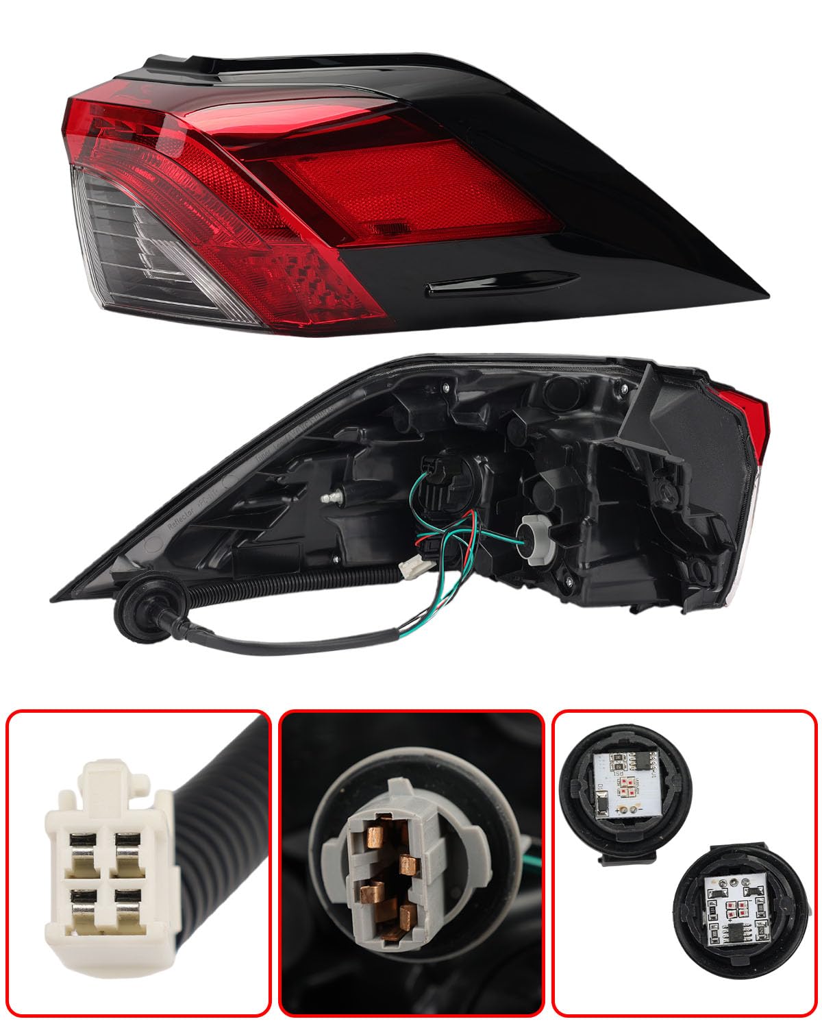 MZORANGE packaged tail light in box showing secure transit protection