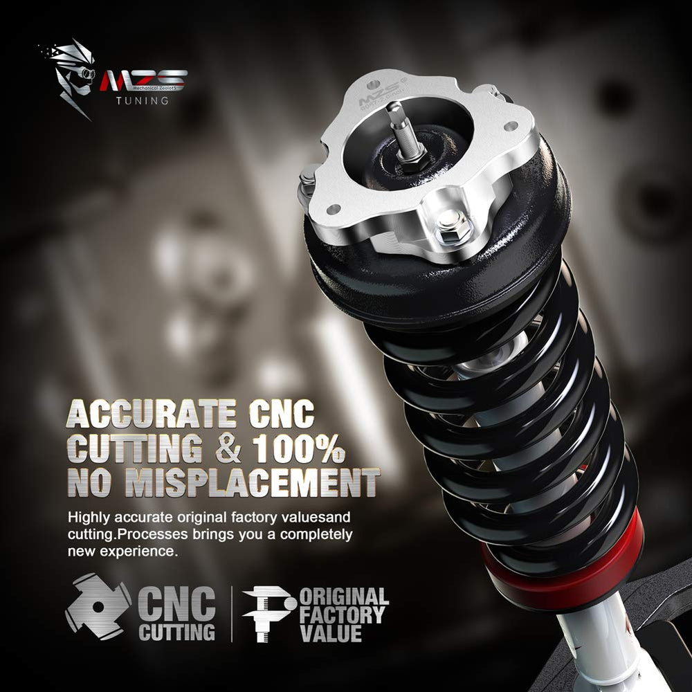 MZS billet aluminum spacer closeup highlighting CNC finish and corrosion resistance