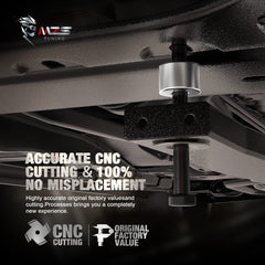 MZS mounted on truck front differential showing improved alignment benefit