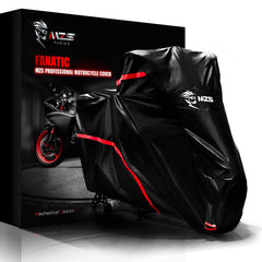 MZS front view showing full cover protecting motorcycle with weatherproof benefit