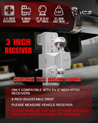 MZS hitch close-up of adjustment key illustrating quick-change locking